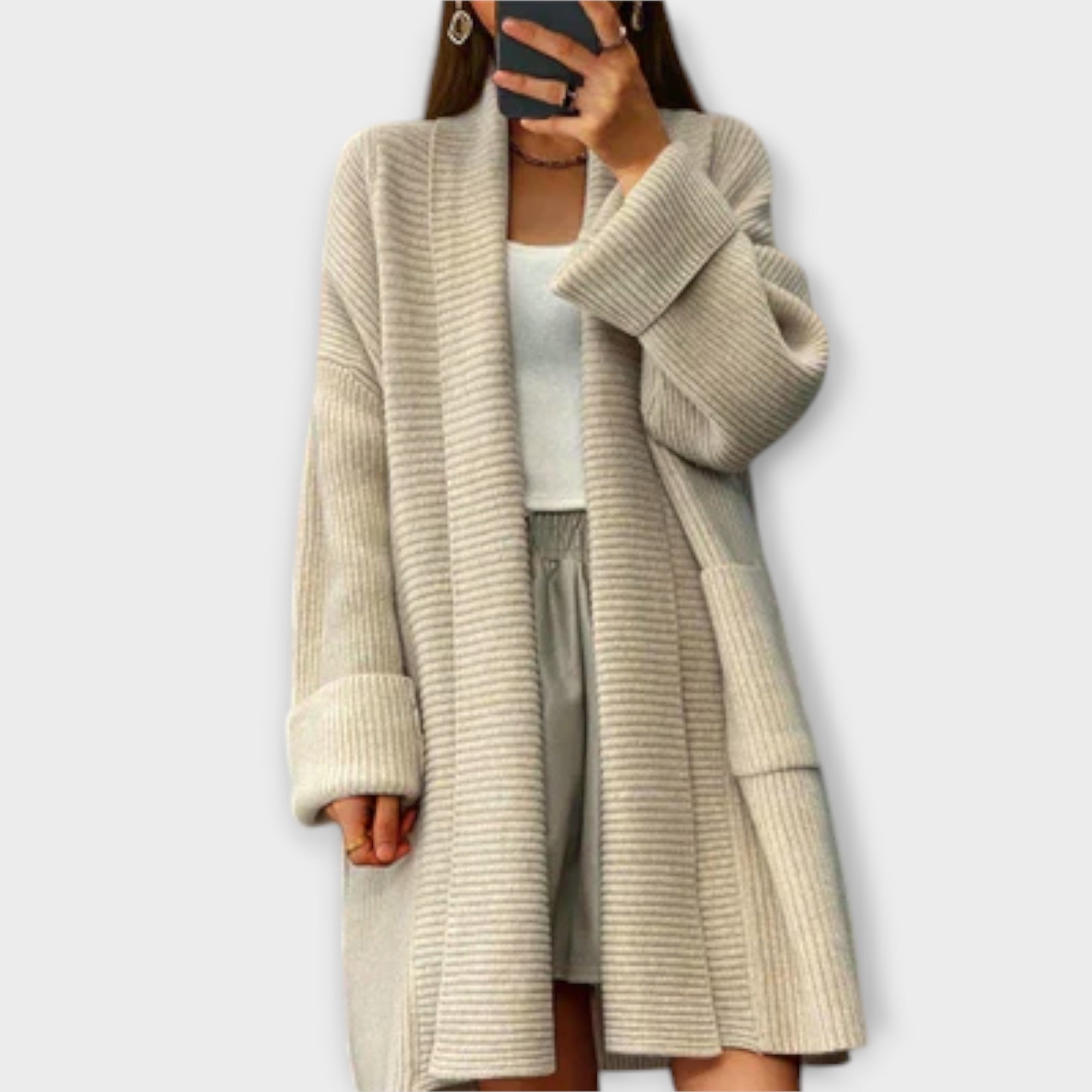Eufemie - Dlouhý pletený cardigan