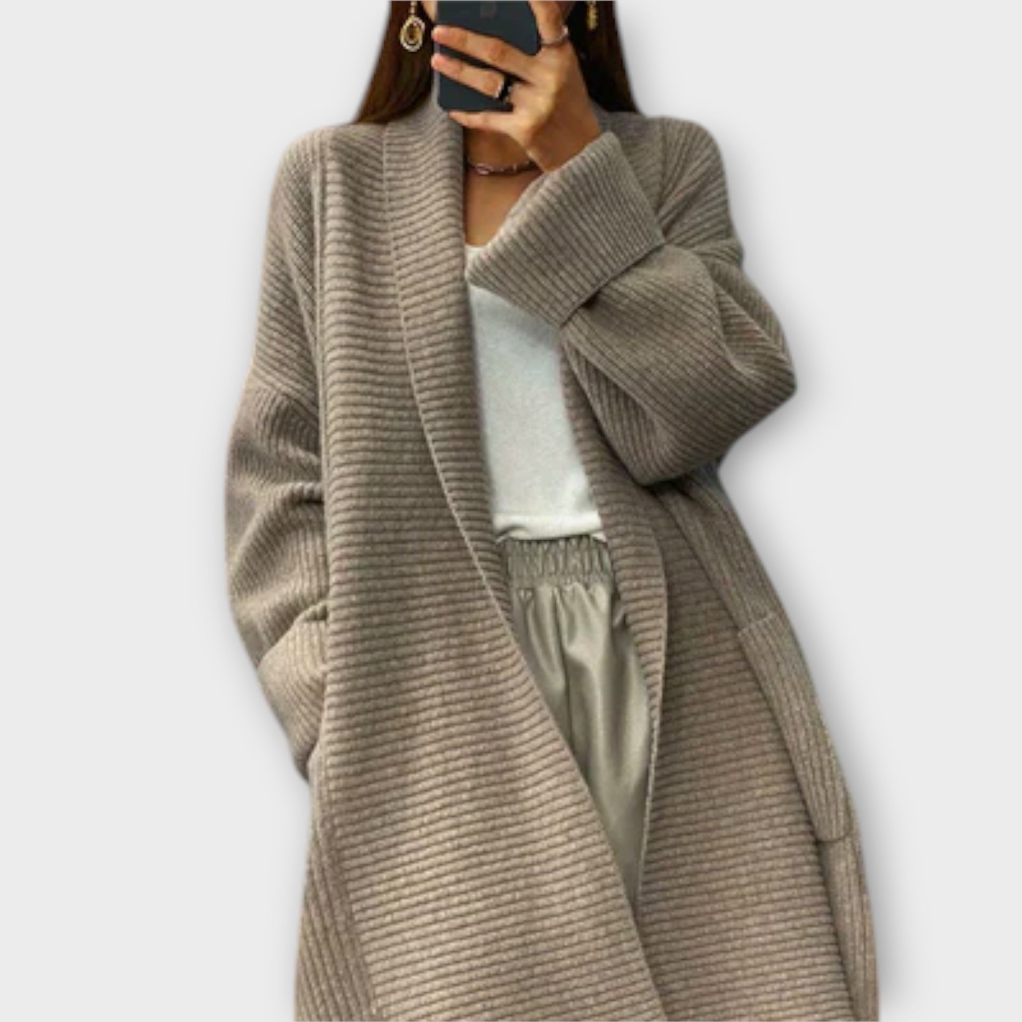 Eufemie - Dlouhý pletený cardigan
