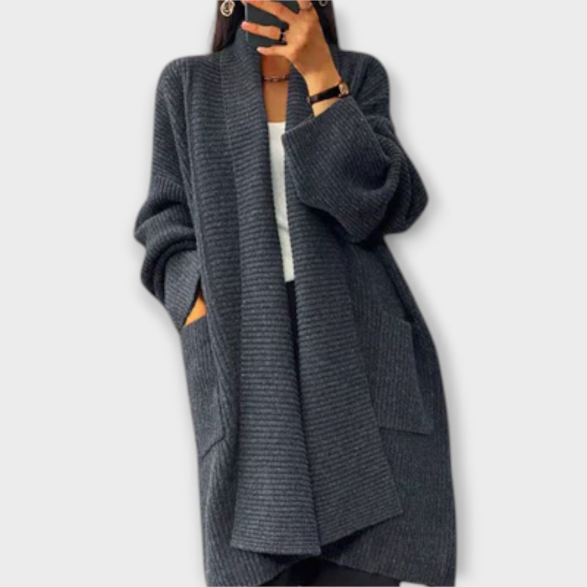 Eufemie - Dlouhý pletený cardigan